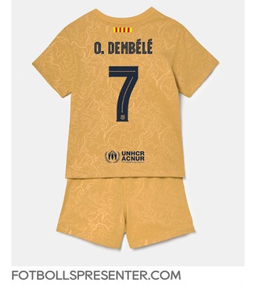 Barcelona Ousmane Dembele #7 Bortatröja Barn 2022-23 Kortärmad (+ korta byxor)
